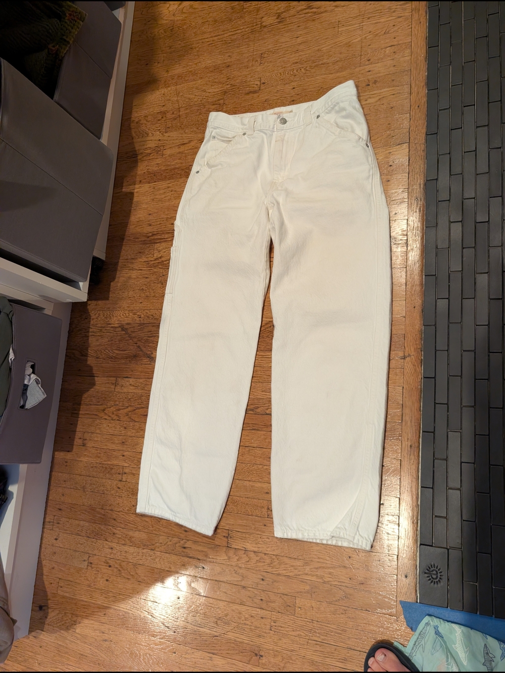 Levi's Dad Utility Jeans In Cream Women's Size 27